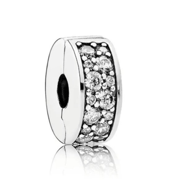 Sterling Silver Pandora Shining Elegance Bangle Clip Charm - Picture 1 of 1